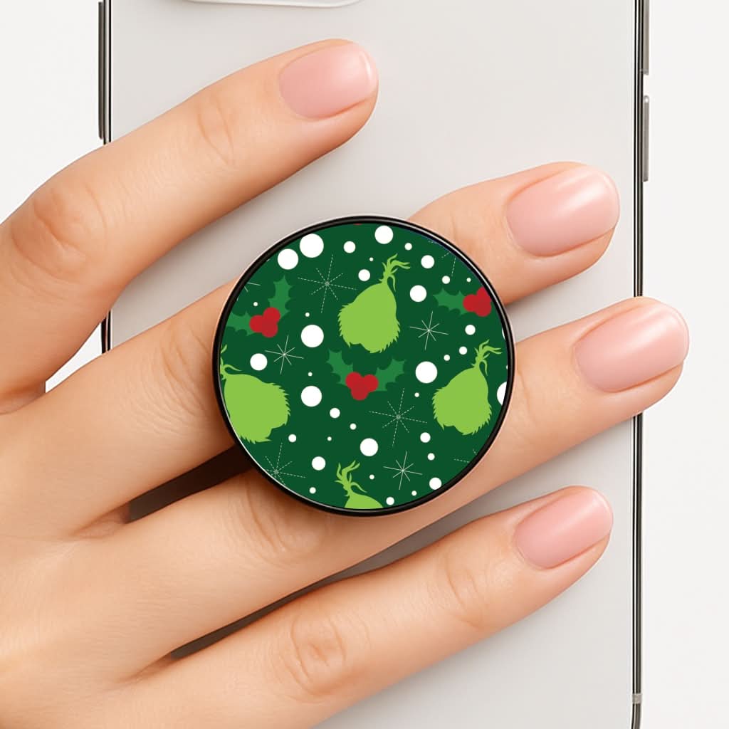 Green Creature Christmas Pattern FunGrip