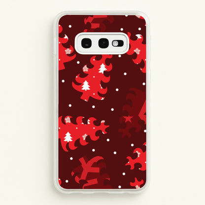 Wrapping Paper Christmas Tree Pattern Galaxy S10e Case