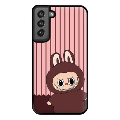 Stripey Cute Brown Monster Galaxy S21FE Case