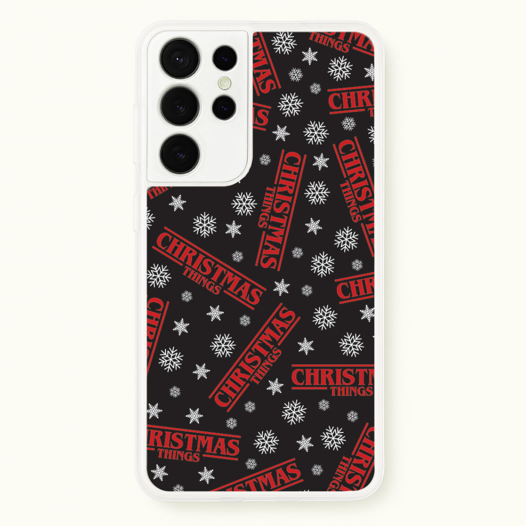 Christmas Things Snowflake Pattern Galaxy S21 Ultra Case