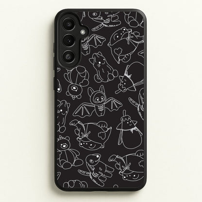 Halloween Plushies Pattern II - Halloween Galaxy A36 Case