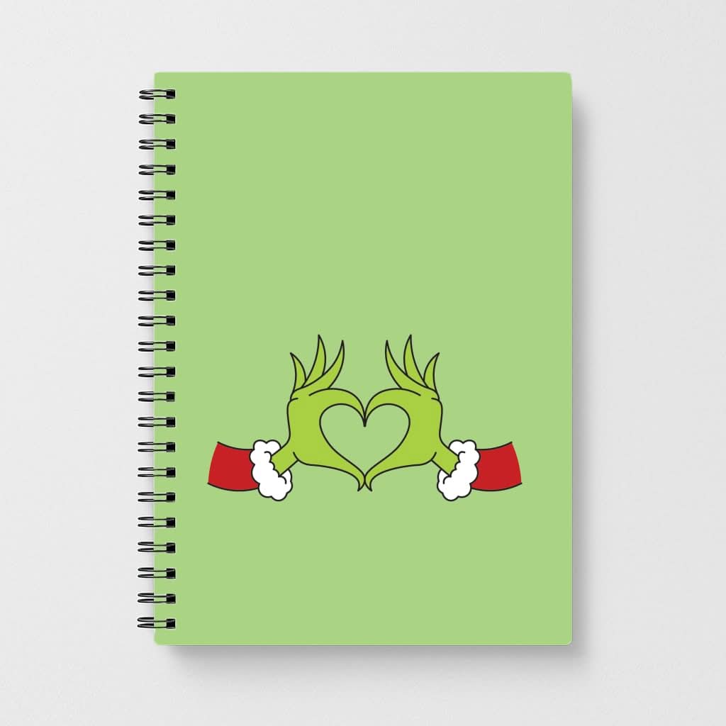 Christmas Green Heart Notebook