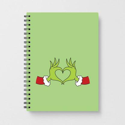 Christmas Green Heart Notebook
