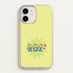 Cute Green Aliens Candycane iPhone 12 / 12 Pro Case