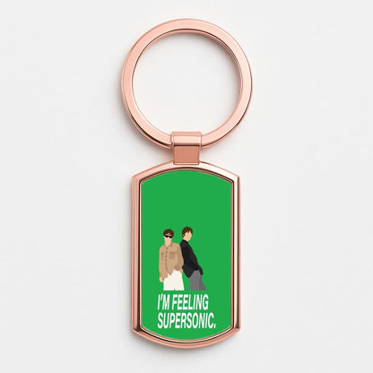 I'm Feeling Supersonic  Rose Gold Keyring