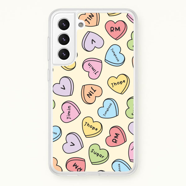 K-Pop Band Members Love Hearts Pattern Galaxy S22 Case