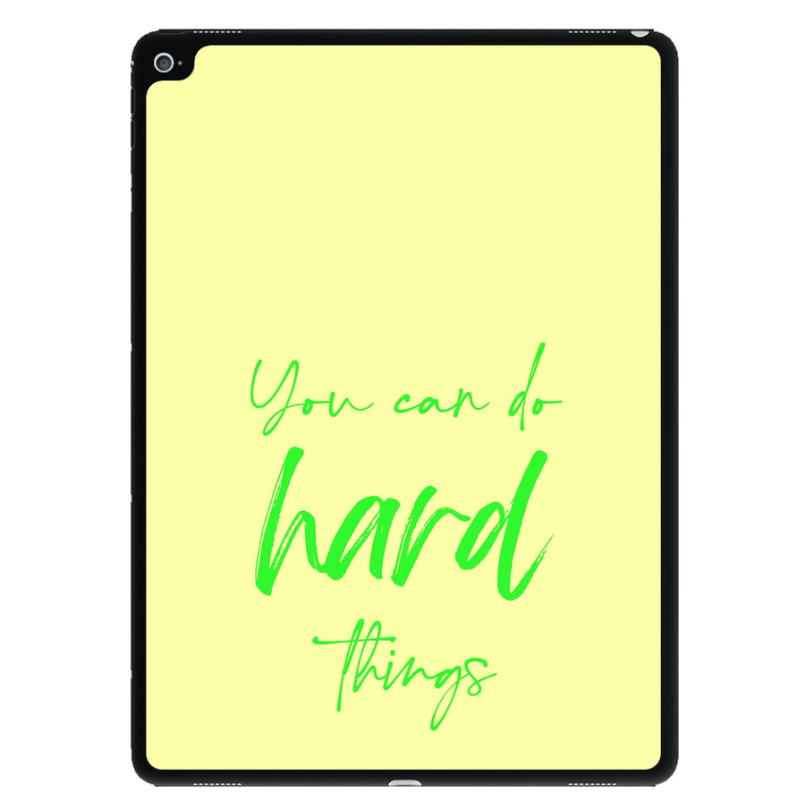You Can Do Hard Things - Aesthetic Quote iPad Case