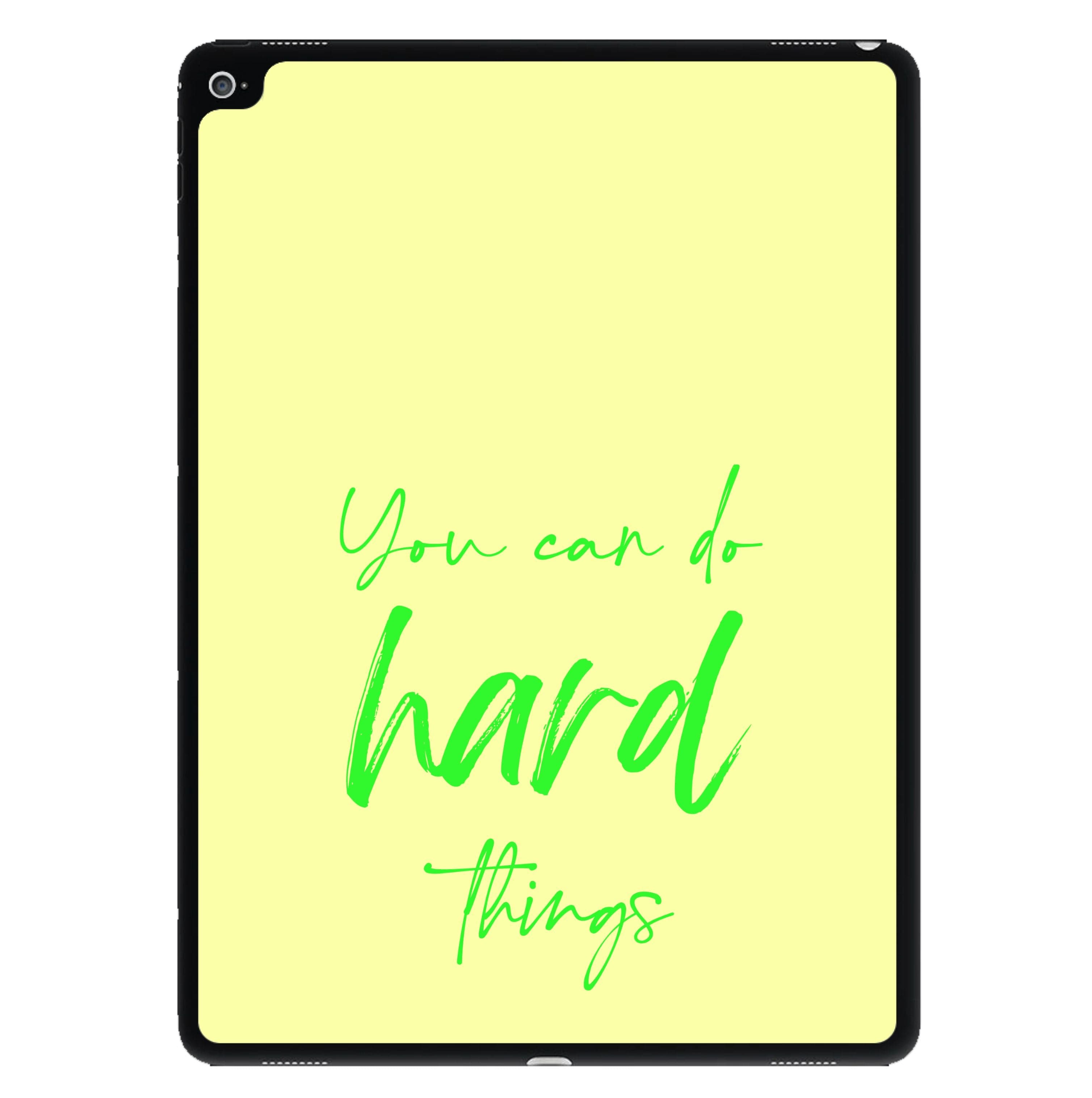 You Can Do Hard Things - Aesthetic Quote iPad Case