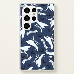 Skeleton Dog And Bats Pattern Galaxy S24 Ultra Case