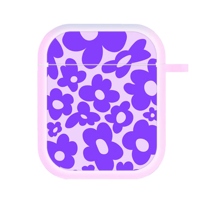 Purple Flowers - Trippy Patterns AirPods Case