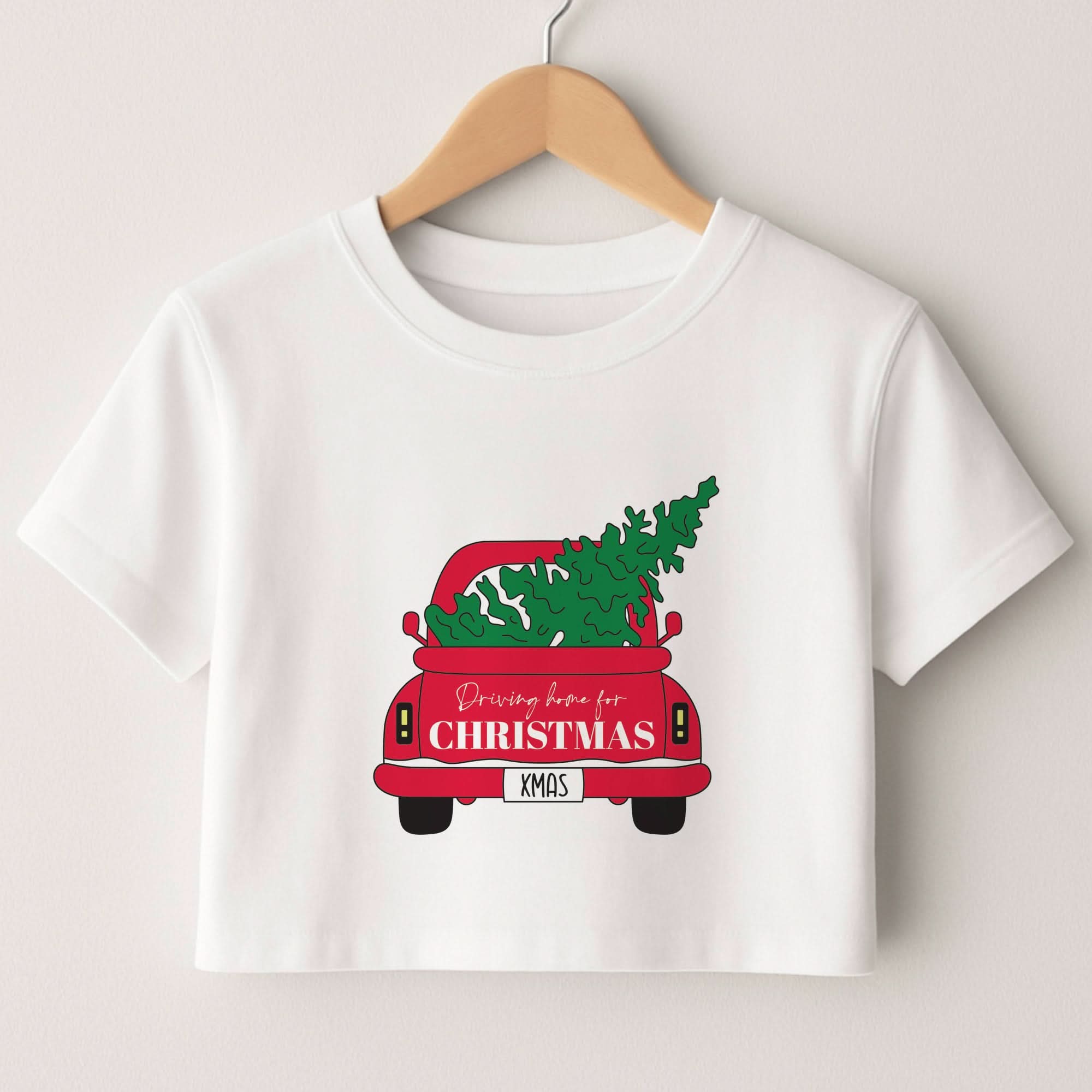Driving Home For Christmas Truck Crop top