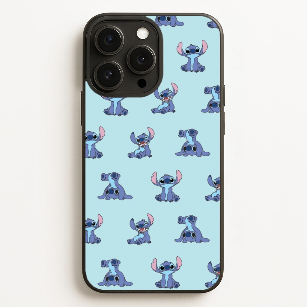 Cute Blue Alien Pose Pattern Phone Case