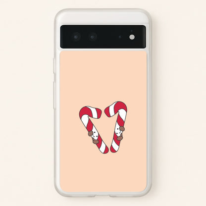Christmas Candycane Plushies Google Pixel 6 Case