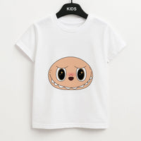 Cute Brown Monster Face Kids T-Shirt