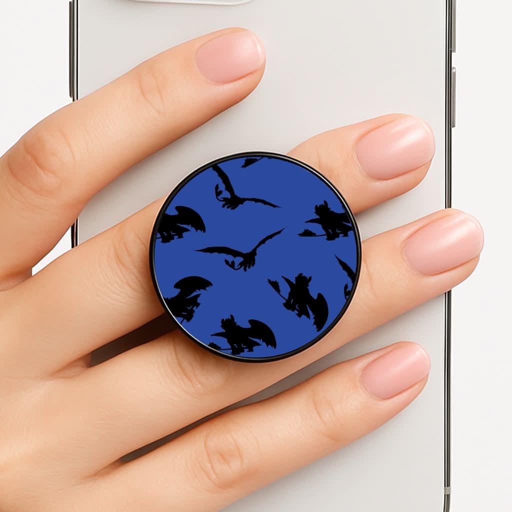 Dragon Silhouettes Pattern Phone Grip