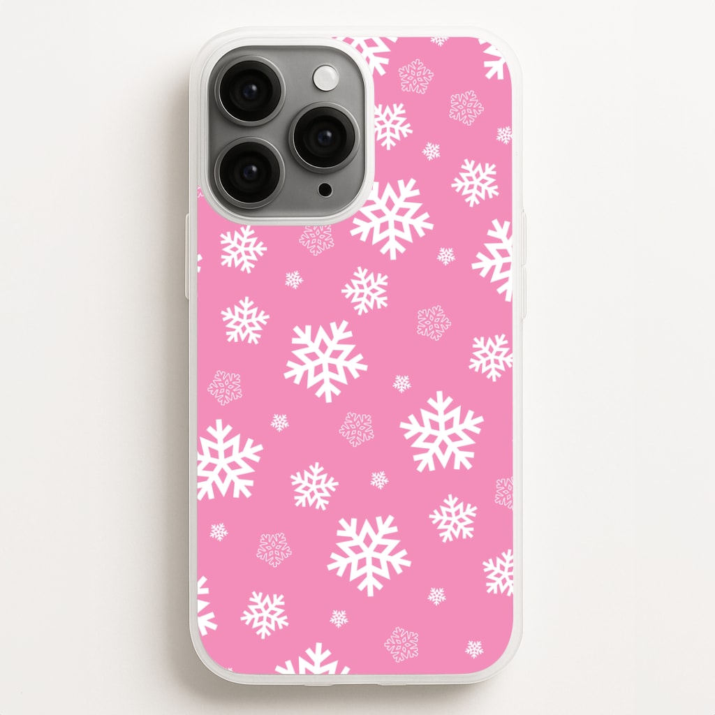 Snow Pink Pattern Phone Case for iPhone, Samsung Galaxy and Google Pixel