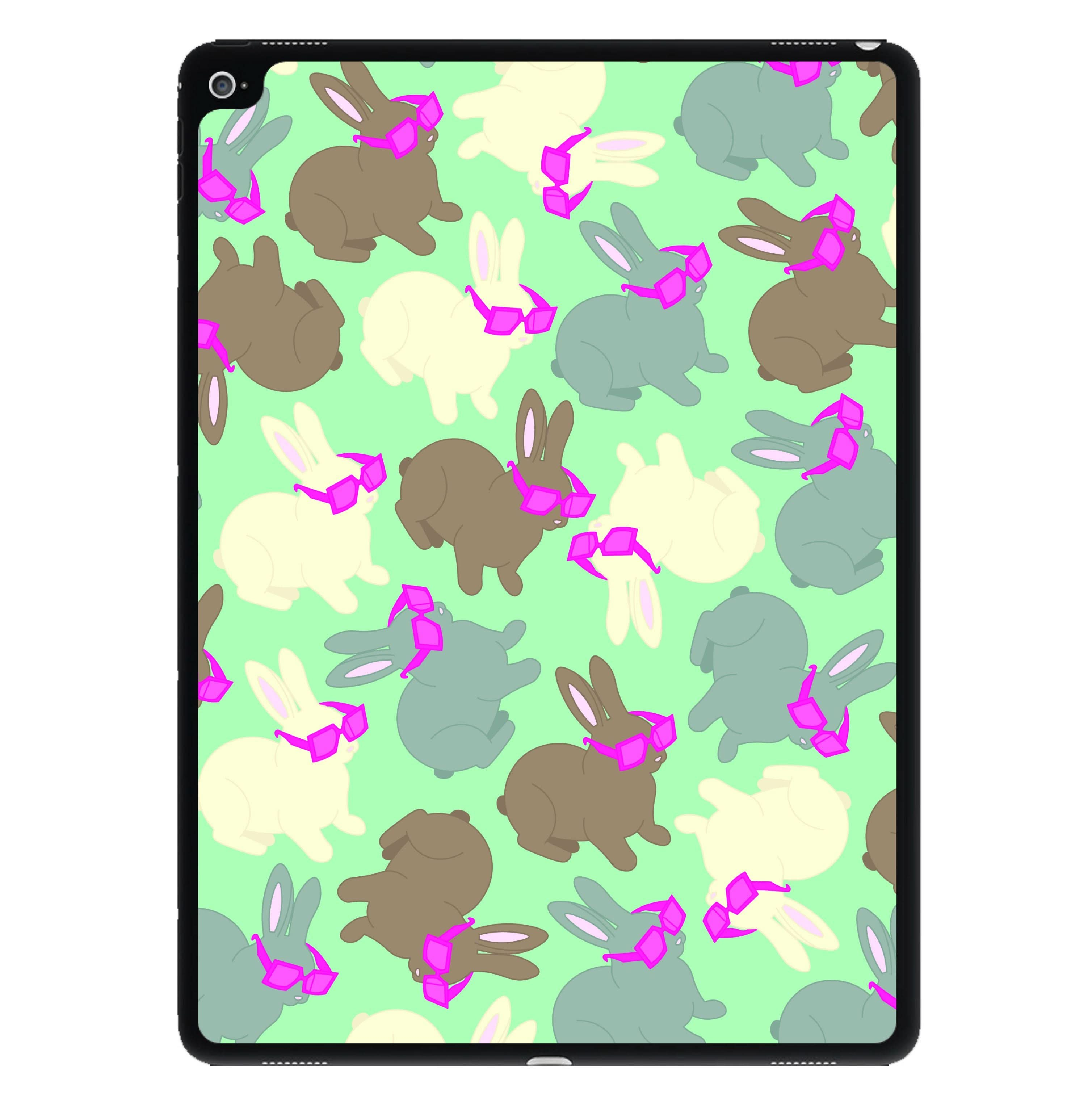 Bunny With Glasses Pattern iPad Case