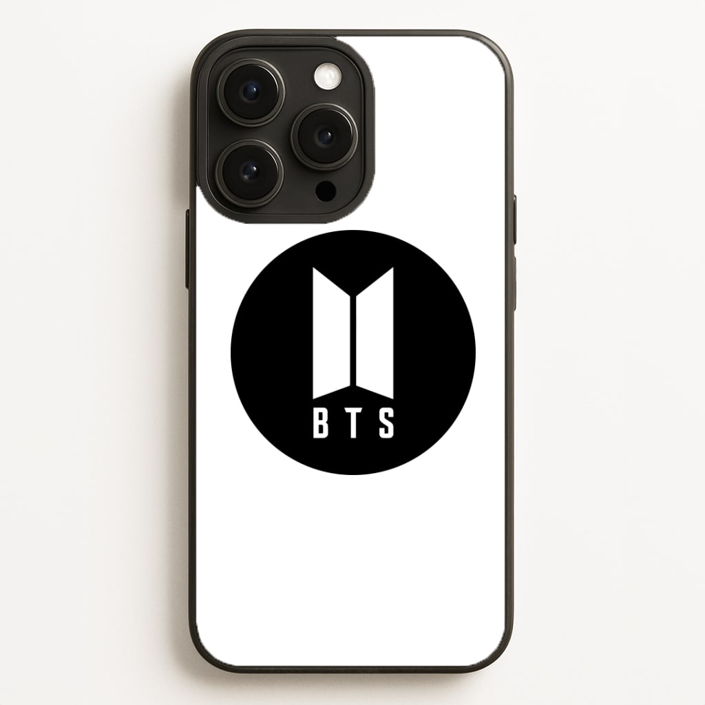 BTS logo Black - K Pop Phone Case for iPhone, Samsung Galaxy and Google Pixel