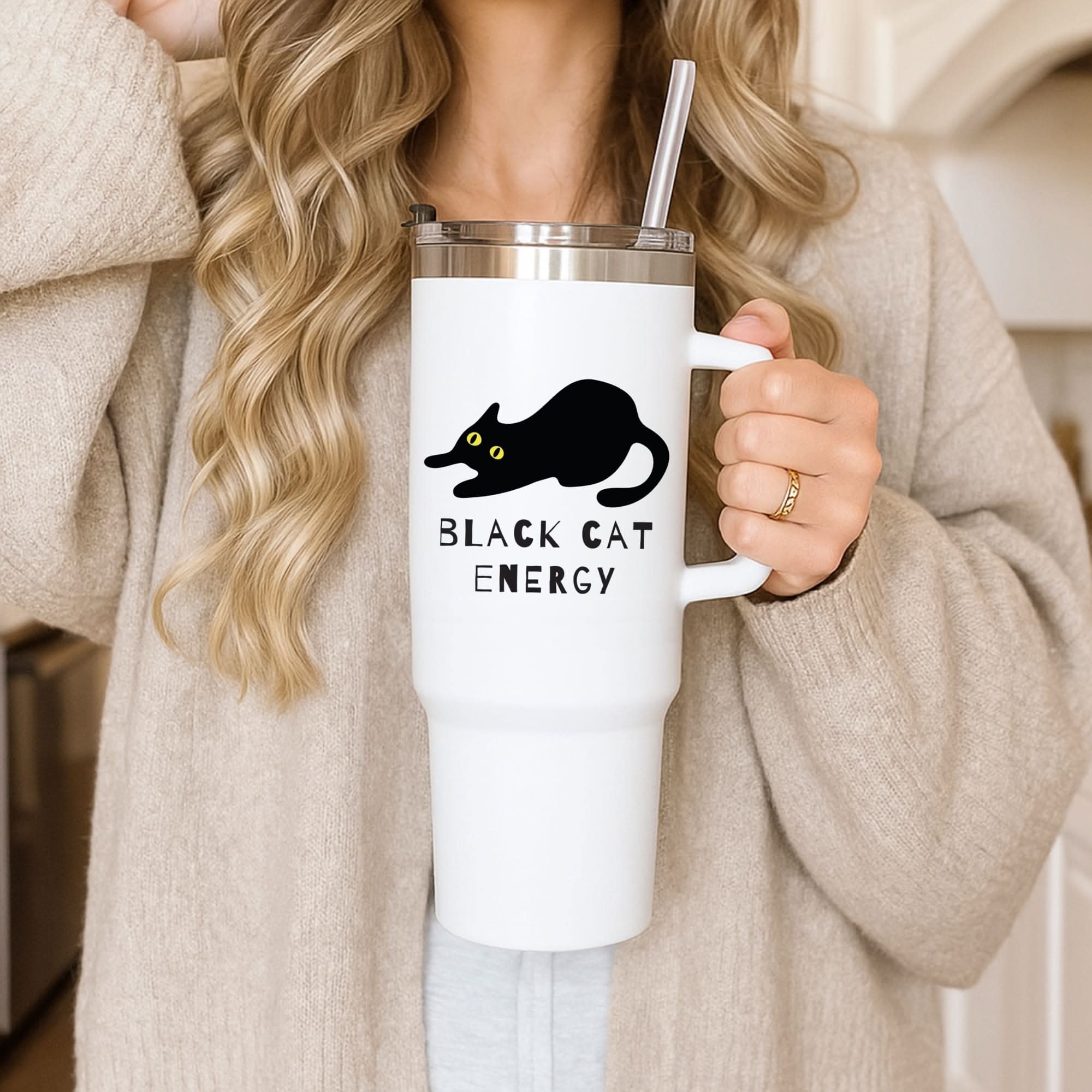Black Cat Energy Tumbler