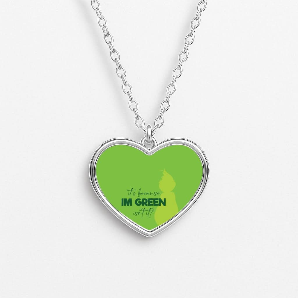 Because I'm Green Heart Necklace