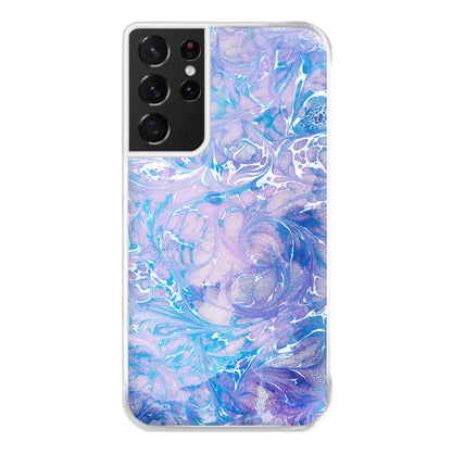 Sea Blue Swirly Marble Phone Case