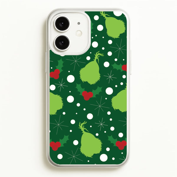 Green Creature Christmas Pattern iPhone 11 Case