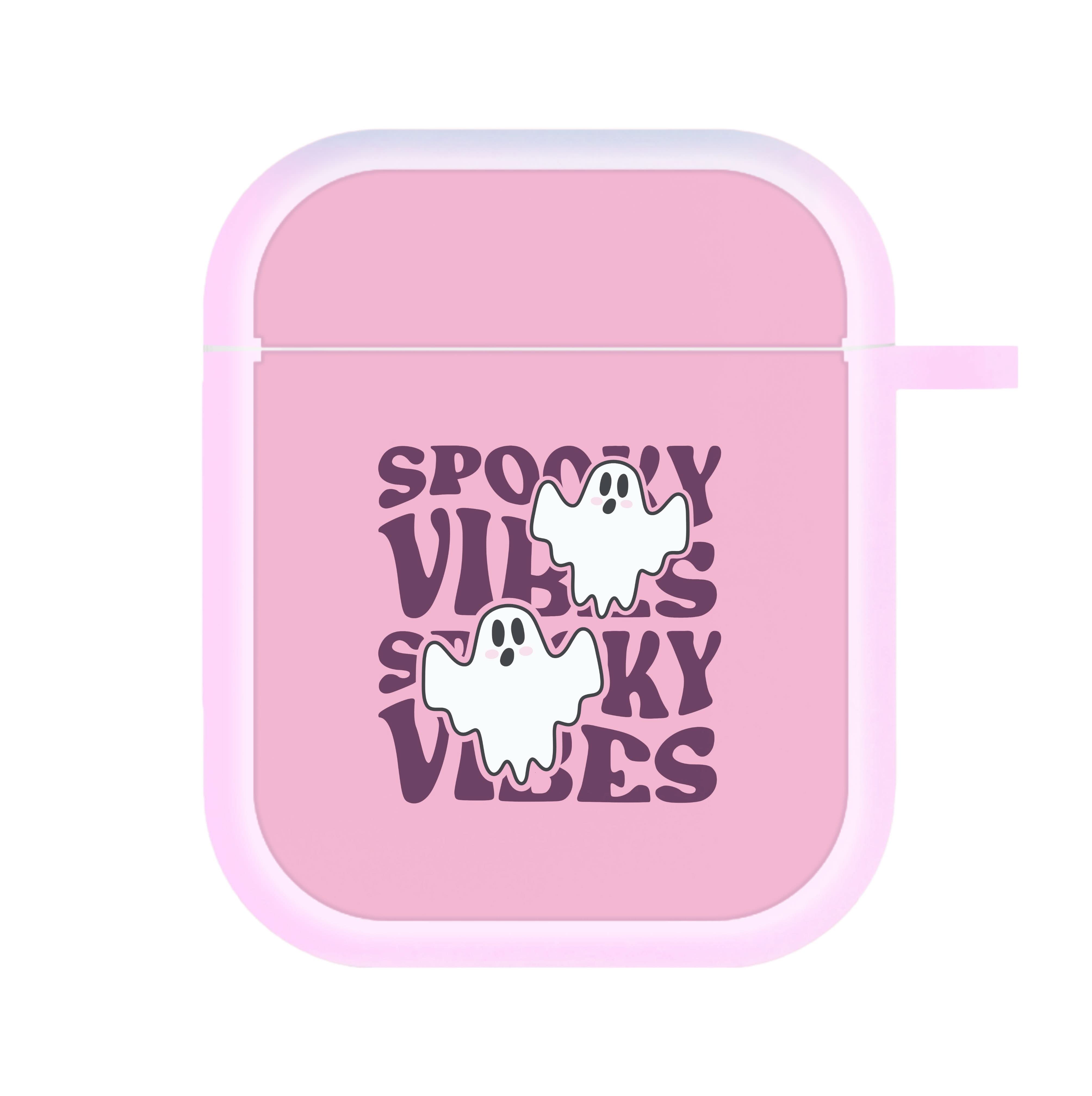 Spooky Vibes Pink AirPods Case