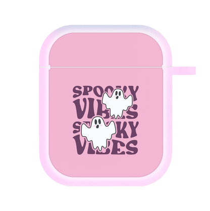 Spooky Vibes Pink AirPods Case