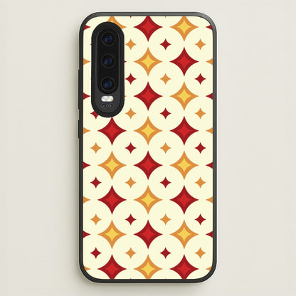 Geometric Christmas Stars Pattern Huawei P30 Case