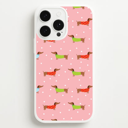 Christmas Jumpers Dachshund Pattern iPhone 13 Pro Case