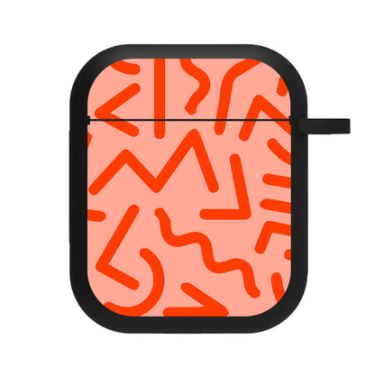 Red Abstract - Eighties AirPods Case