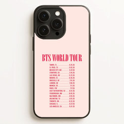K-Pop Band World Tour List 2026 Phone Case for Apple iPhone, Samsung Galaxy, Huawei and Google Pixel