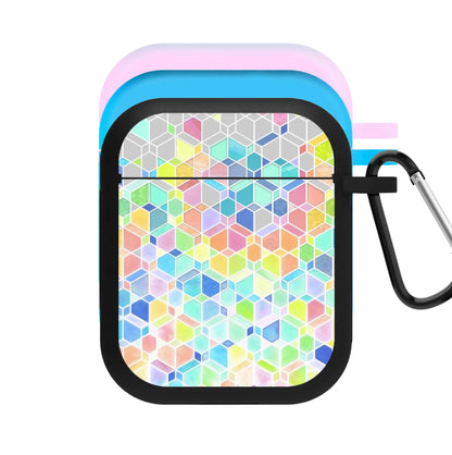 Bright Hexagon Pattern AirPods Case