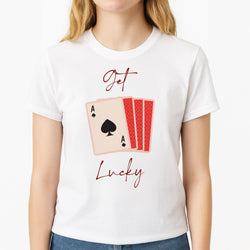 Get Lucky Set Of Cards Womens T-Shirt