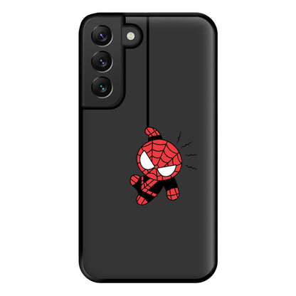 Gray Hanging Spider Hero Galaxy S22 Plus Case