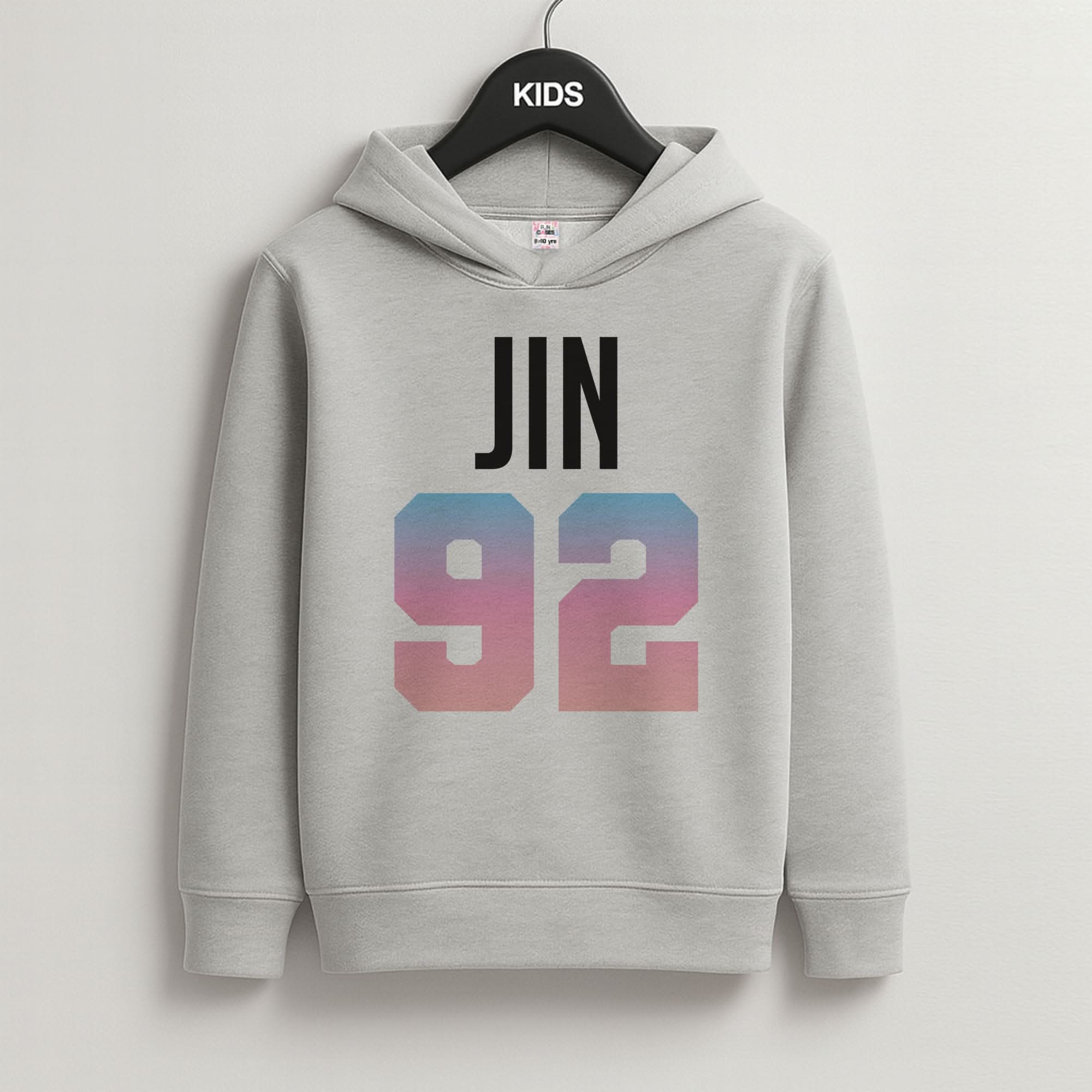 Jin 92 Grey Kids Hoodie