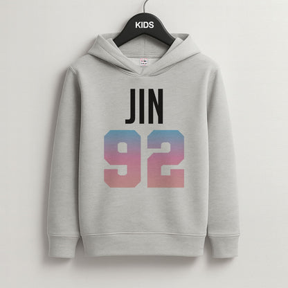 Jin 92 Grey Kids Hoodie