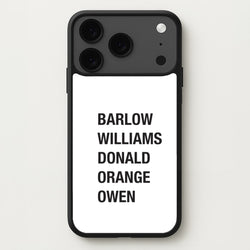 Take Band Members Names iPhone 17 Pro Max Case