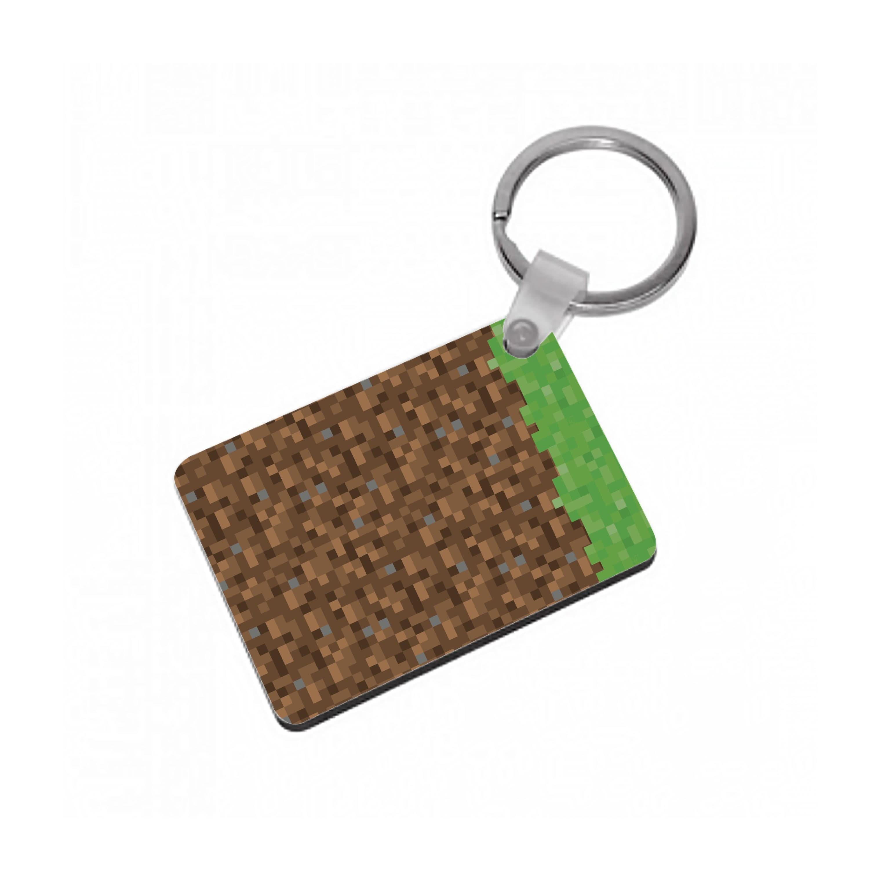 Dirt Block Keyring