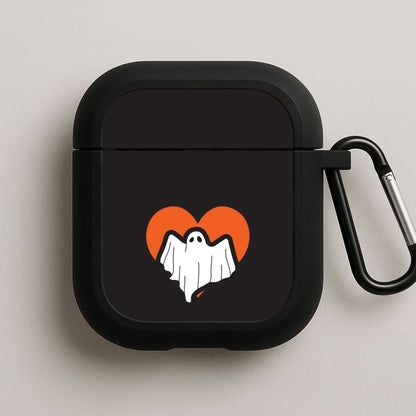 Ghost Heart  Black AirPods Case