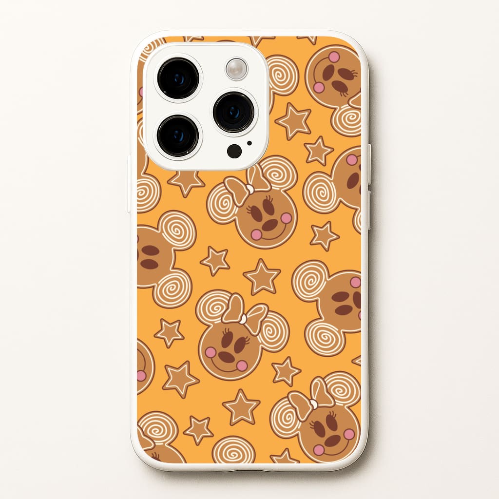 Cartoon Mouse Gingerbread Pattern iPhone 15 Pro Case
