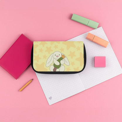 Christmas Bunny Stars Plush Pencil Case