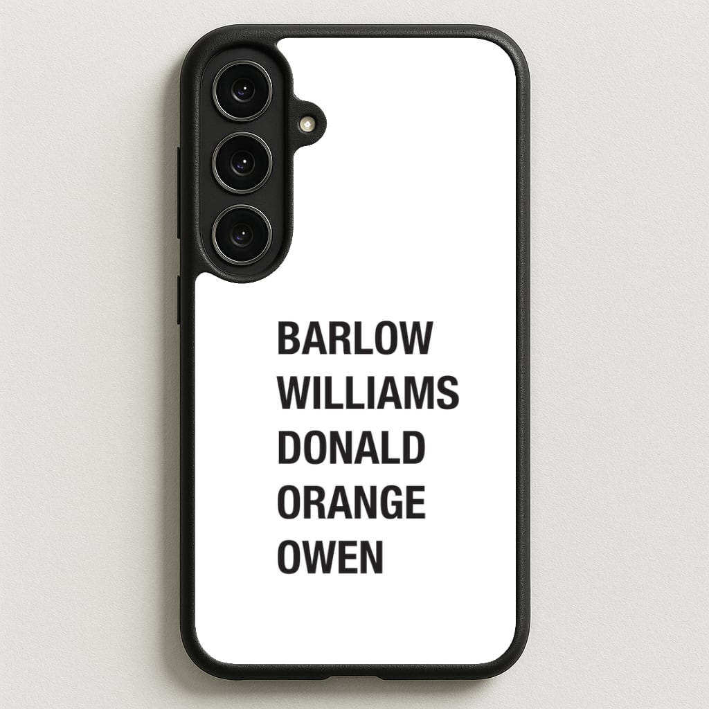 Take Band Members Names Galaxy S25FE Case