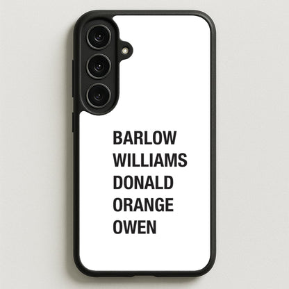 Take Band Members Names Galaxy S25FE Case
