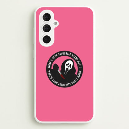 What's Your Favourite Scary Movie Badge Galaxy S23FE Case