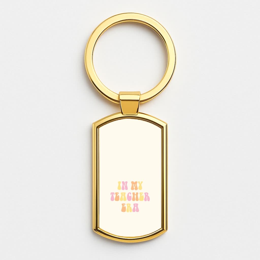 In My Teacher Era Gold Keyring