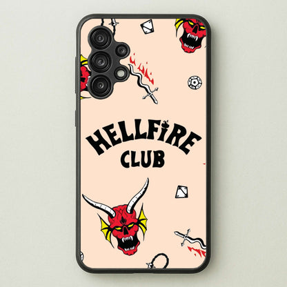 Hellfire Club Icons Collage Peach Galaxy A13 Case