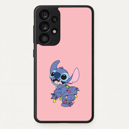 Cute Blue Alien Fairylights Galaxy A33 Case