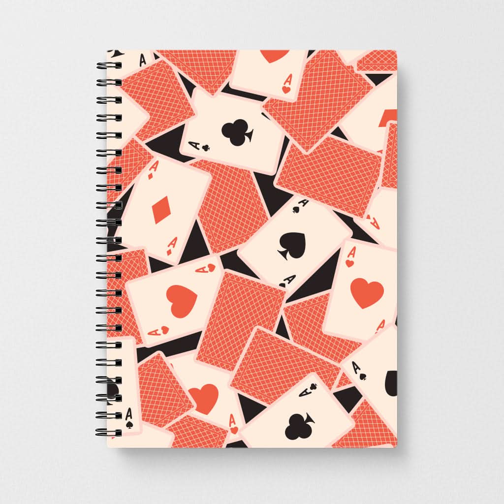 Playing Cards Collage Pattern Notebook