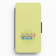 Cute Green Aliens Candycane Flip / Wallet Phone Case 1